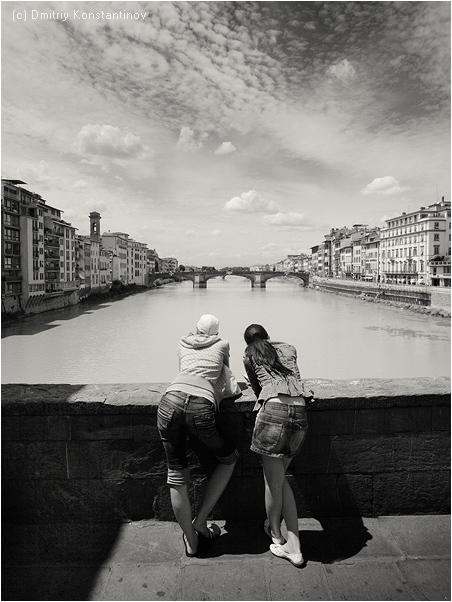 Италия, Флоренция, река Арно